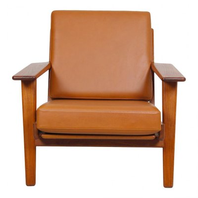 GE-290 Armchair in Teak and Walnut and Aniline Leather by Hans Wegner for Getama, 1980s-MTD-1400697