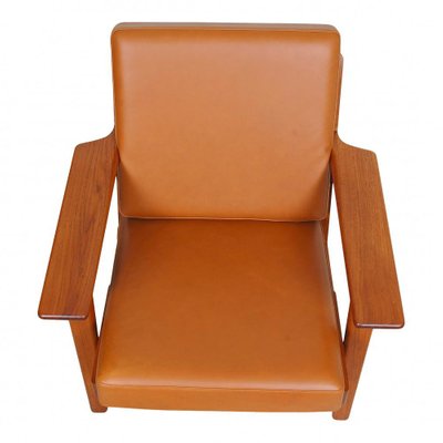 GE-290 Armchair in Teak and Walnut and Aniline Leather by Hans Wegner for Getama, 1980s-MTD-1400697