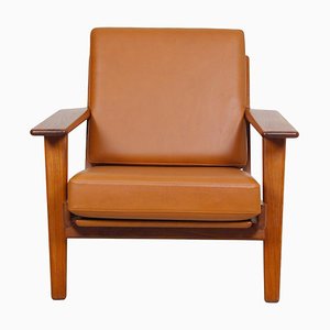 GE-290 Armchair in Teak and Walnut and Aniline Leather by Hans Wegner for Getama, 1980s-MTD-1400697