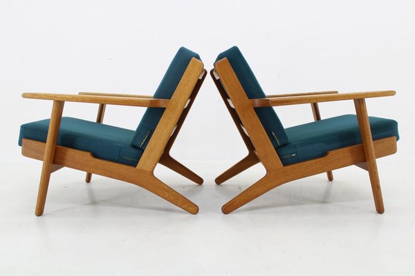 GE 290 Armchairs in Oak attributed to Hans J. Wegner for Getama, Denmark, 1960s, Set of 2-TZ-1793293