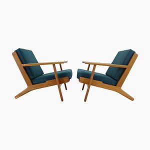 GE 290 Armchairs in Oak attributed to Hans J. Wegner for Getama, Denmark, 1960s, Set of 2-TZ-1793293