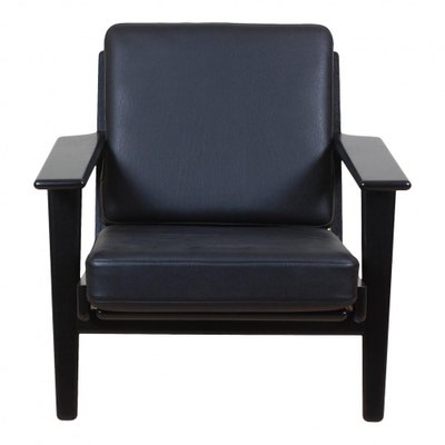 GE-290 Chair with Black Bison Leather by Hans J. Wegner for Getama-MTD-1407884