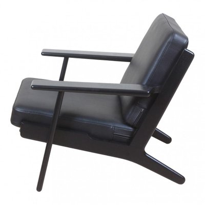 GE-290 Chair with Black Bison Leather by Hans J. Wegner for Getama-MTD-1407884