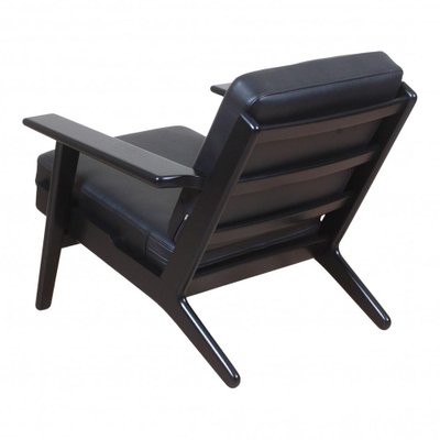 GE-290 Chair with Black Bison Leather by Hans J. Wegner for Getama-MTD-1407884