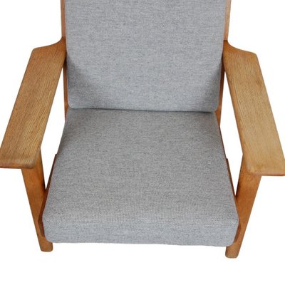 Ge-290 Lounge Chair of Oak and Hallingdal Fabric by Hans Wegner, 1990s-MTD-1805044