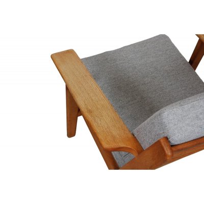 Ge-290 Lounge Chair of Oak and Hallingdal Fabric by Hans Wegner, 1990s-MTD-1805044