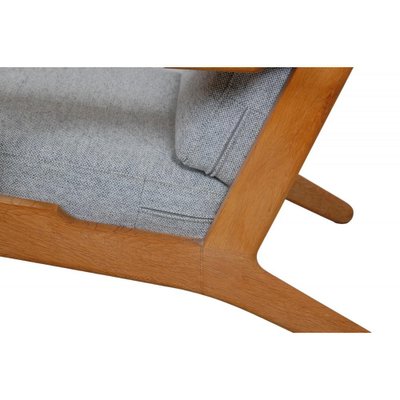 Ge-290 Lounge Chair of Oak and Hallingdal Fabric by Hans Wegner, 1990s-MTD-1805044