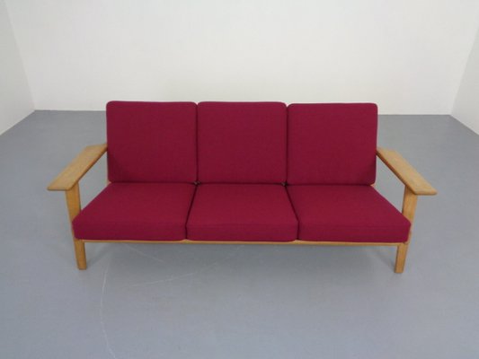 GE 290 Oak Sofa with Kvadrat Hallingdal by Hans J. Wegner for Getama, 1960s-RDW-1374418