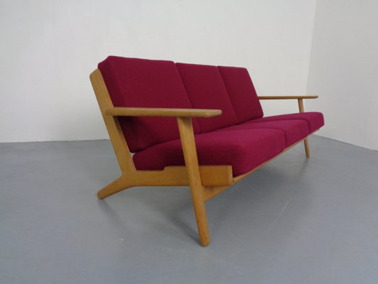 GE 290 Oak Sofa with Kvadrat Hallingdal by Hans J. Wegner for Getama, 1960s-RDW-1374418