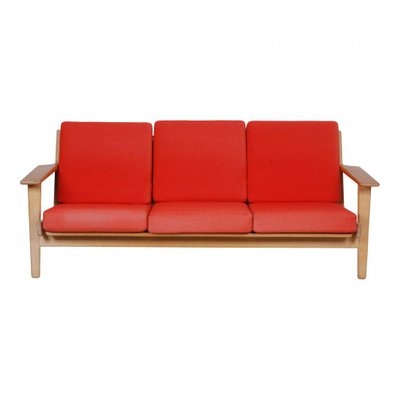 GE-290 Sofa with Red Fabric by Hans J. Wegner for Getama-MTD-1400739