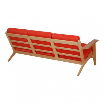 GE-290 Sofa with Red Fabric by Hans J. Wegner for Getama-MTD-1400739