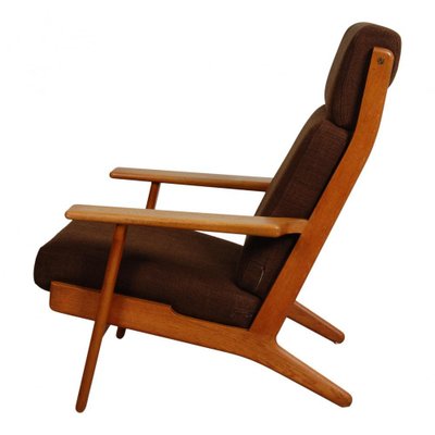 GE-290A Lounge Chair in Brown Fabric by Hans Wegner for Getama, 1980s-MTD-1400693