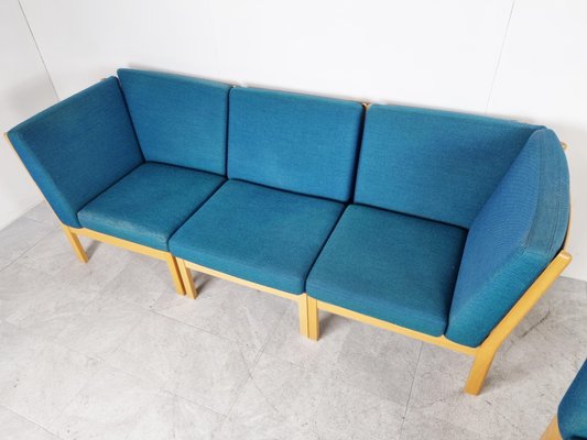 GE280 Modular Sofa by Hans Wegner for Getama, 1980s, Set of 5-IRH-1312640