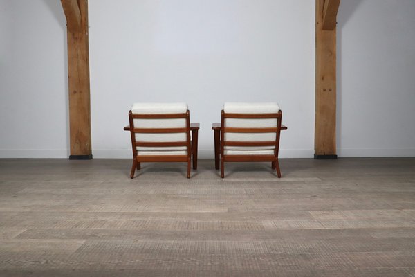 GE290 Armchairs in Bouclé by Hans Wegner for Getama, Denmark, 1951, Set of 2-ZZP-1793051