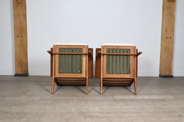 GE290 Armchairs in Bouclé by Hans Wegner for Getama, Denmark, 1951, Set of 2-ZZP-1793051