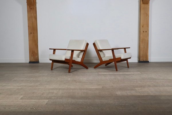 GE290 Armchairs in Bouclé by Hans Wegner for Getama, Denmark, 1951, Set of 2-ZZP-1793051