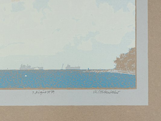 Geltring Bay, 1979, Color Serigraph on Paper, Framed-GPP-1079967