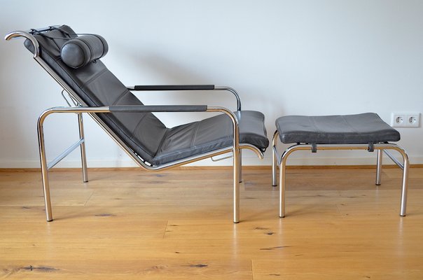 Genni Lounge Chair & Ottoman by Gabriele Mucchi for Zanotta, 1980s, Set of 2-OV-882366