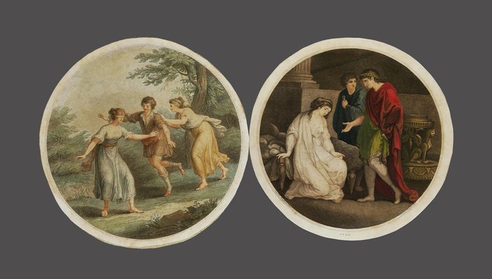 Genre Scenes, Original Etching in the style of Angelika Kaufmann, 1780s-ZCI-956913