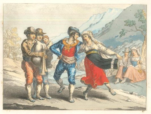 Genre Scenes / Rome 1800 - Lithographs and Watercolors - Mid 19th Century Mid 1800-ZCI-759802