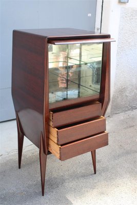 Geometric Bar Cabinet in Italian Walnut in the style of Ico Parisi, 1950s-EH-1702317