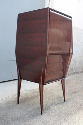 Geometric Bar Cabinet in Italian Walnut in the style of Ico Parisi, 1950s-EH-1702317