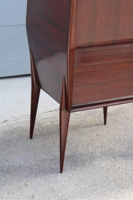 Geometric Bar Cabinet in Italian Walnut in the style of Ico Parisi, 1950s-EH-1702317