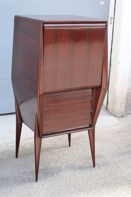 Geometric Bar Cabinet in Italian Walnut in the style of Ico Parisi, 1950s-EH-1702317