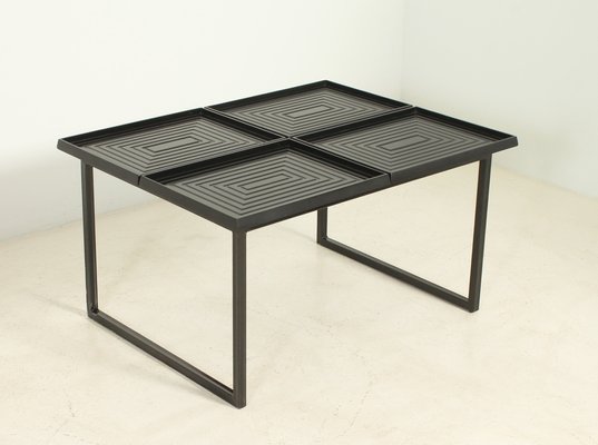 Geometric Coffee Table with Loose Trays, 1980s-UB-1797275