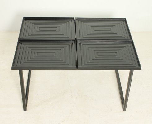 Geometric Coffee Table with Loose Trays, 1980s-UB-1797275