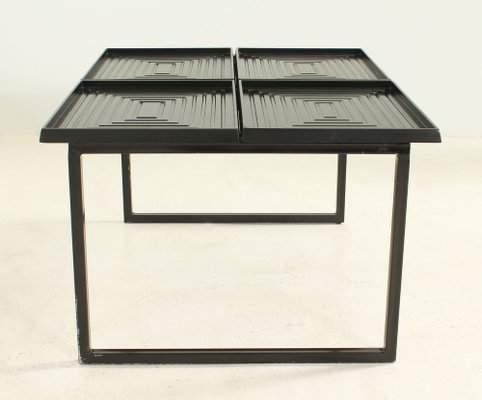 Geometric Coffee Table with Loose Trays, 1980s-UB-1797275