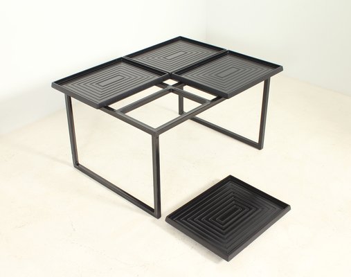 Geometric Coffee Table with Loose Trays, 1980s-UB-1797275