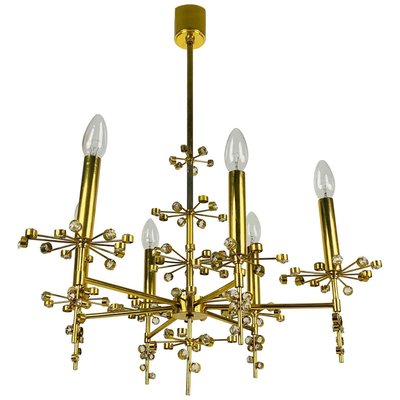 Geometric Crystal Glass Chandelier from Palwa, Germany, 1960s-PUK-889445