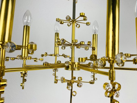 Geometric Crystal Glass Chandelier from Palwa, Germany, 1960s-PUK-889445