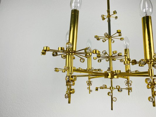 Geometric Crystal Glass Chandelier from Palwa, Germany, 1960s-PUK-889445