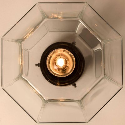 Geometric Glass and Black Metal Flush Mount from Limburg-VDW-889473