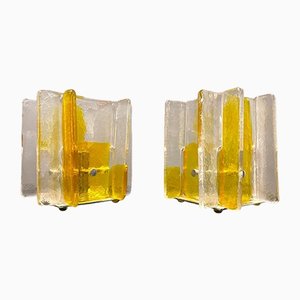 Geometric Murano Glass Table Lamps by A.V Mazzega, 1970s, Set of 2-JJC-1444967