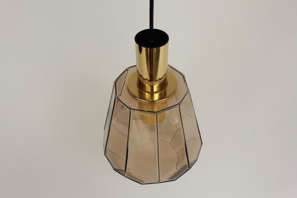 Geometric Smoked Glass Pendant Light from Limburg, 1970s-DUM-2027091