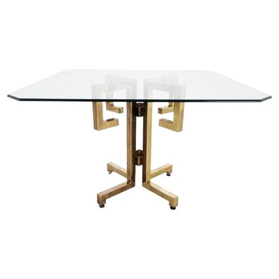 Geometrical Brass Dining Table, 1970s-IRH-1262103