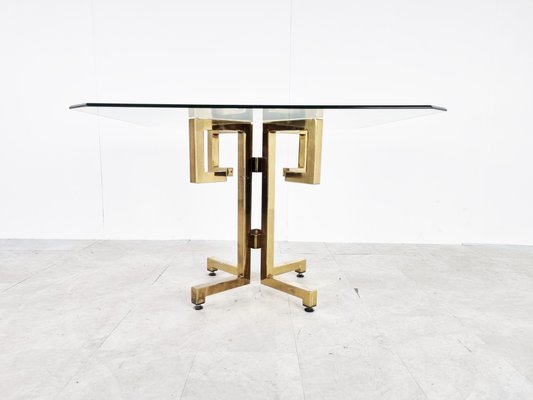 Geometrical Brass Dining Table, 1970s-IRH-1262103