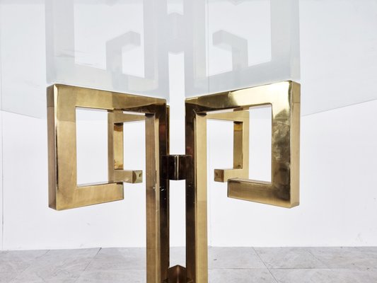 Geometrical Brass Dining Table, 1970s-IRH-1262103