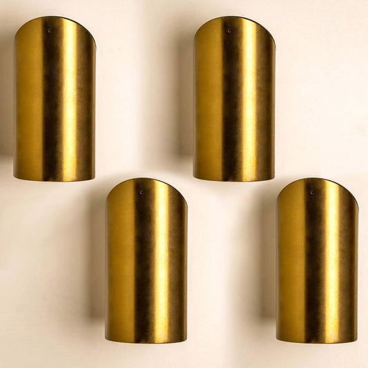 Geometrical Brass Sconces by Nanda Vigo for Arredoluce, Italy, 1970s