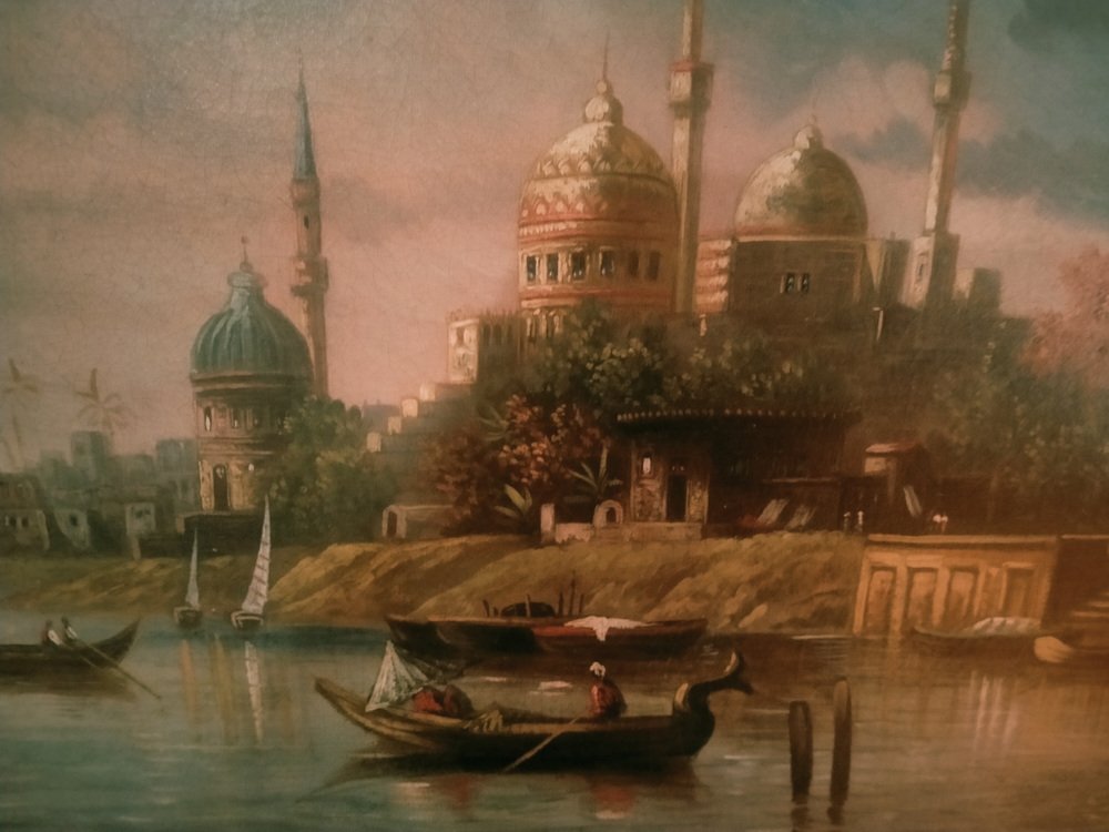 Georg Macco, Cairo, 1901, Tempera, Framed