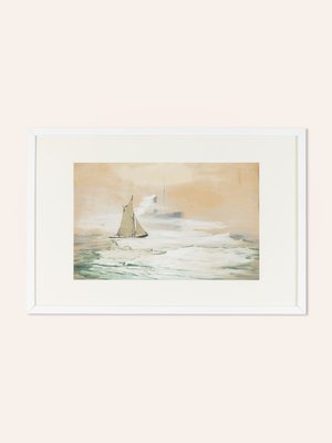 Georg Romin, on the High Seas, Gouache on Paper, Framed-GPP-1148414