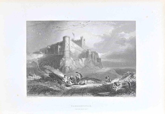 George Balmer, Bamborough (from the North West), Lithograph, 19th Century-ZCI-1788777