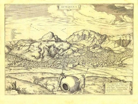 George Braun - View of Antequera - Etching - Late 16th Century-ZCI-825149