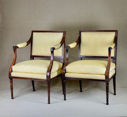 George III Armchairs, England, 1780s, Set of 2-RNM-1089752