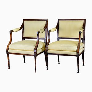 George III Armchairs, England, 1780s, Set of 2-RNM-1089752