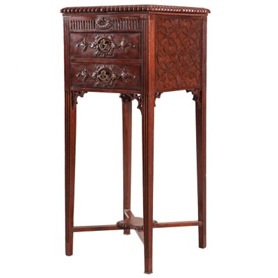 George III Carved Mahogany Worktable-MBH-1032309