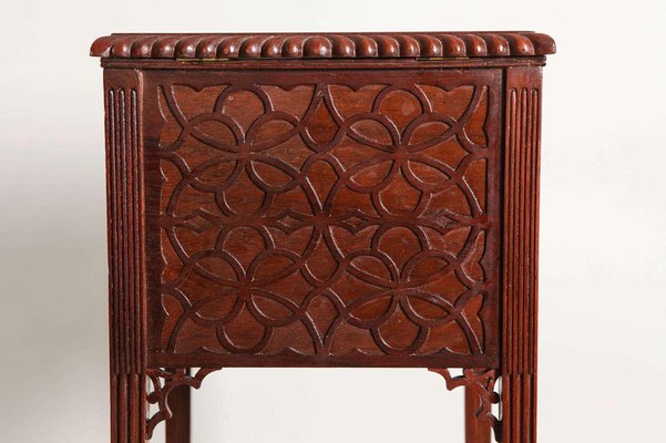 George III Carved Mahogany Worktable-MBH-1032309